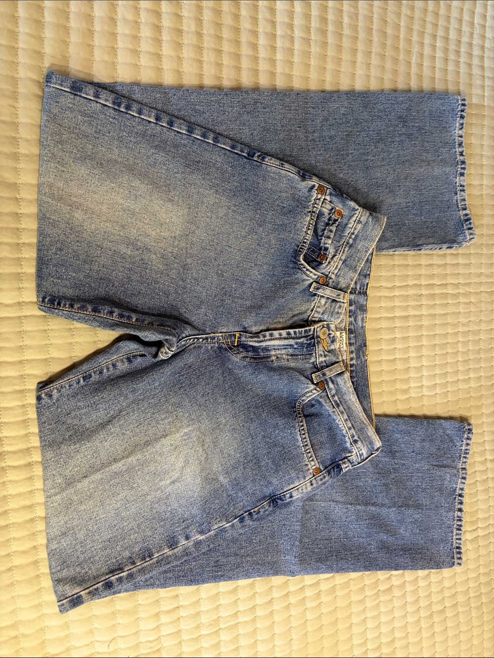 Lucky Brand Peanut pant.  Lower rise Flare